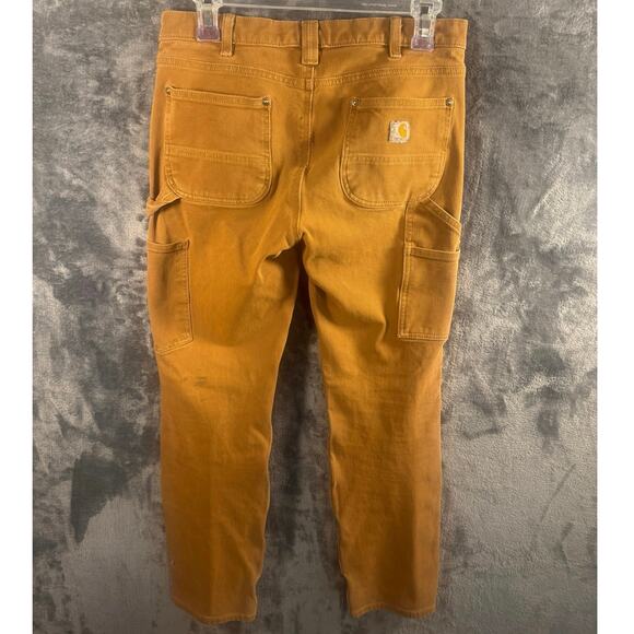 Carhartt 104296 BRN Women’s Relaxed Fit Stretch Double Knee Twill Pants Size 6L - Picture 2 of 10